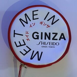 Shiseido Red and White Ginza Pouch